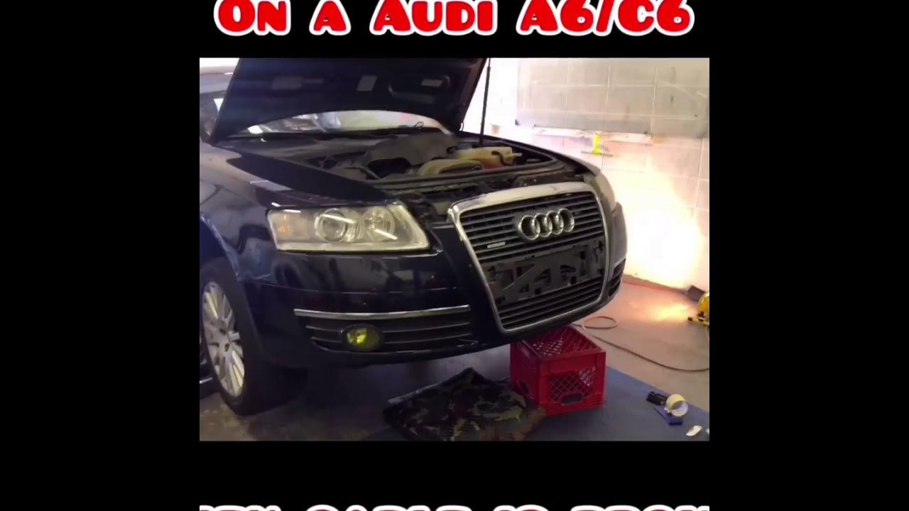 How to open a Audi A6 C6 hood when cable is broken YouTube