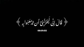 {قال إني ليحزنني أن تذهبوا به  } تلاوة من سورة يوسف - الشيخ السيد سعيد 🫀🤍