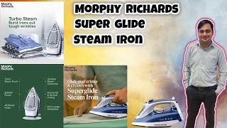 morphy richards Super Glide 2000 Watt 300ml Steam Iron (Turbo Steam Burst, 500010, Blue