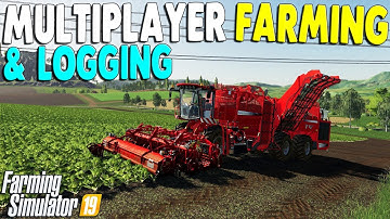 LOADING BIG CARGO TRAINS & LOGGING COMPANY | Multiplayer | Farming Simulator 19 Gameplay