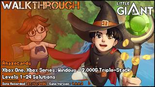 Walkthrough - Amazecards (Xbox One, Xbox Series, Windows) - 2,000G + Level Solutions 1-24