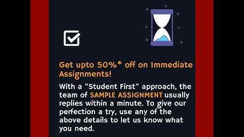 Instant Assignment Help | Last Minute Assignment Help | Sample Assignment