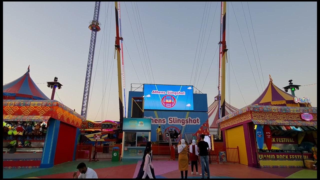 Athens Slingshot Global Village Dubai UAE, The ultimate thrill ride in