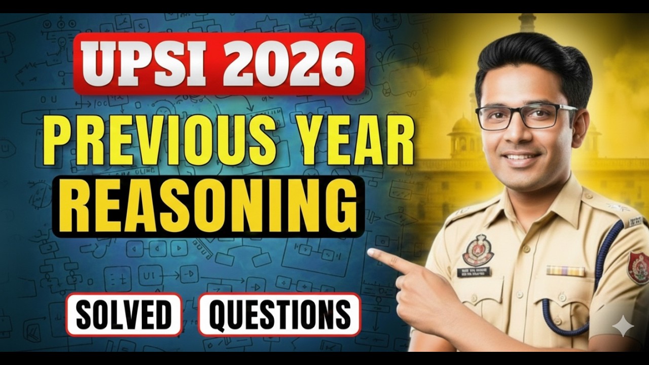 UPSI Reasoning PYQ | UP Police SI 2026 #upsi