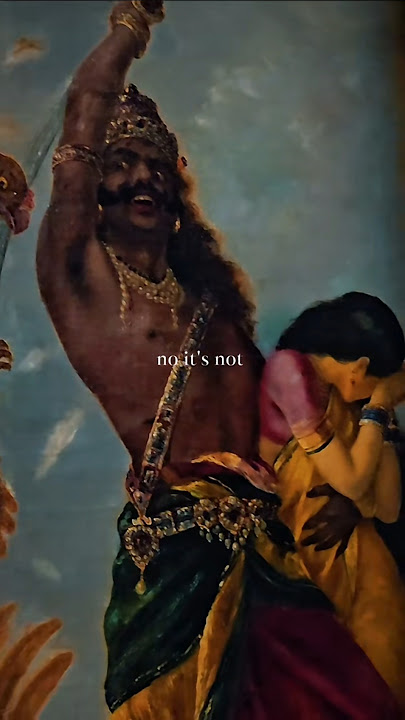 HIS EYES ARE PURE FURY ❤️🔥 RAVANA CARRYING SITA BY RAJA RAVI VARMA(1895) #rajaravivarma #indianart