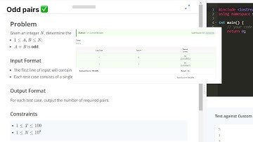 CodeChef Starters 53 | Odd pairs || Fastest Solution✅ 100/100 ||  #codechef #codechefsolution