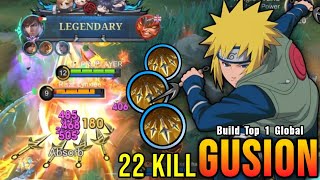 Real Monster Midlane Gusion Insane 22 Kills!! - Build Top 1 Global Gusion ~ MLBB