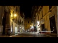 Timelapse città di Lecce: Il corso di una notte estiva, lunga esposizione