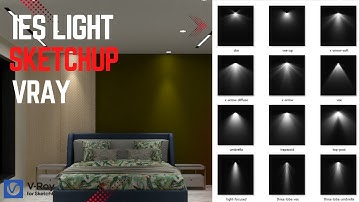 How to use IES light in Sketchup Vray |Sketchup Vray IES light|