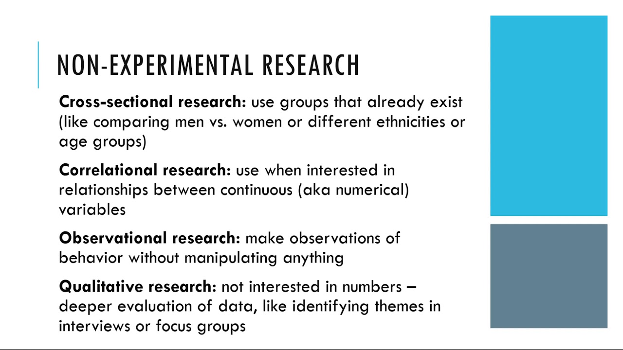 non experimental research topics