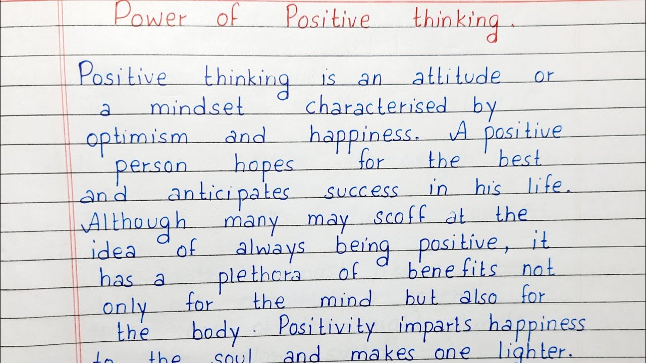 speech on positive thinking for students