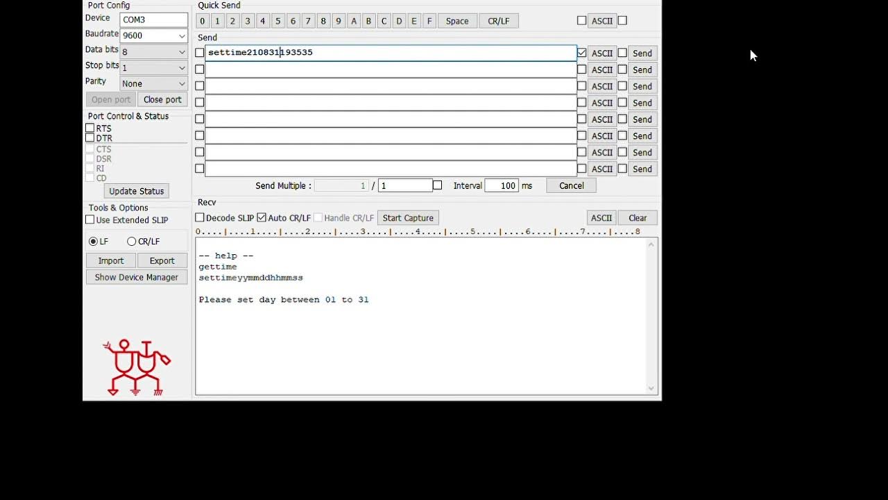 [AVR] DS1302 clock settime 예외 처리_4 YouTube