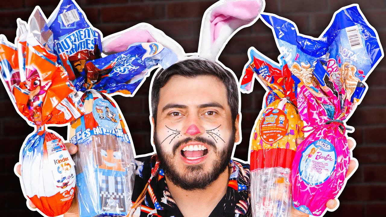 Experimentando Ovos de Páscoa Infantis (Teste de Sabor)