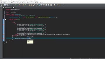 Programa para calcular el promedio de un alumno (Eclipse-JAVA)