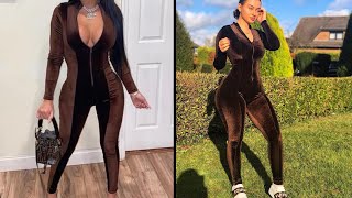 DIY Velvet Jumpsuit | Fashionnova Inspired Winter Fashion | Easy Bodysuit Tutorial