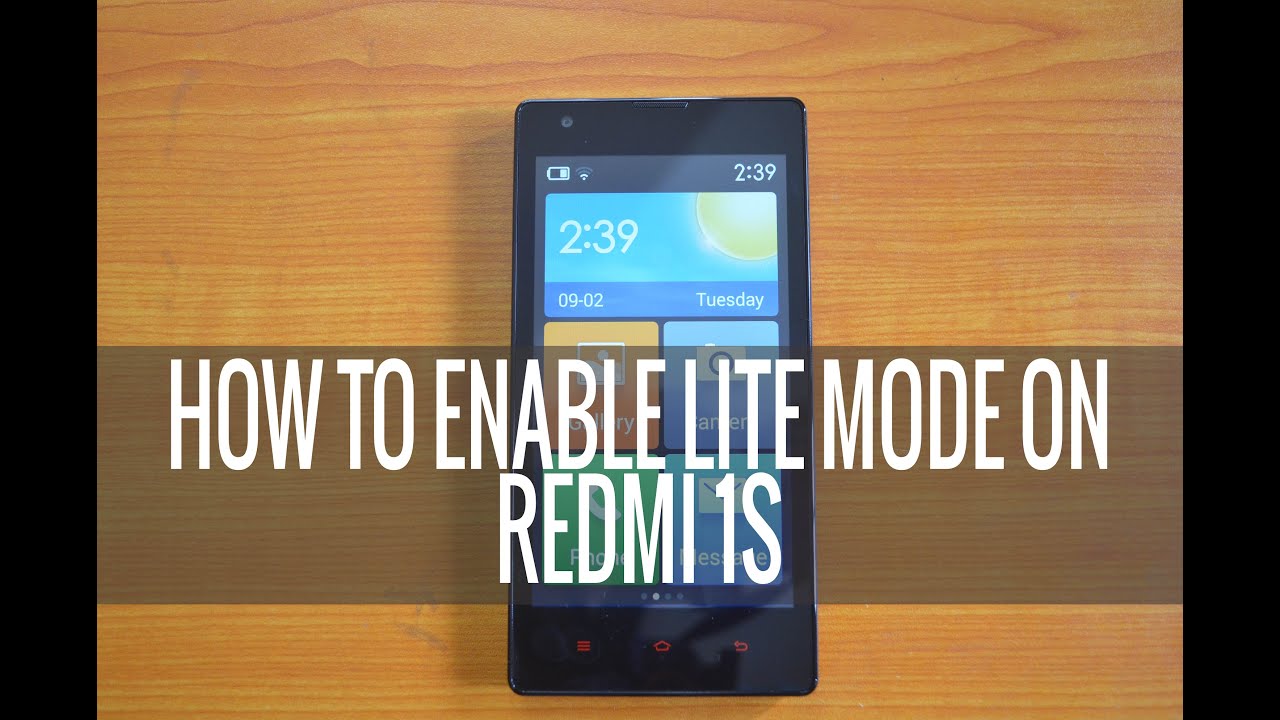 How to Use Lite Mode on Xiaomi Redmi 1S - YouTube