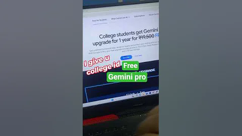 Get Gemini Pro Free | how to get college id for Gemini pro #GeminiPro #GeminiProFree#shorts #coding