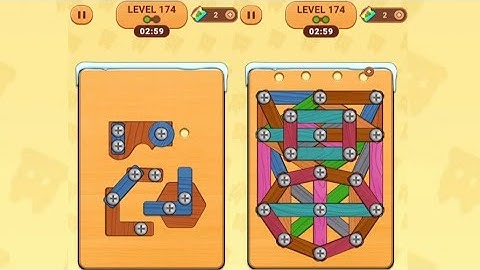 Wood Nuts & Bolts, Screw -Level 174 Easy & Hard I Gameplay