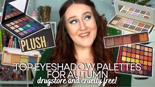 TOP 5 EYESHADOW PALETTES FOR AUTUMN! - All Drugstore & Cruelty Free - Fall Makeup  Eye Shadow Reviews 