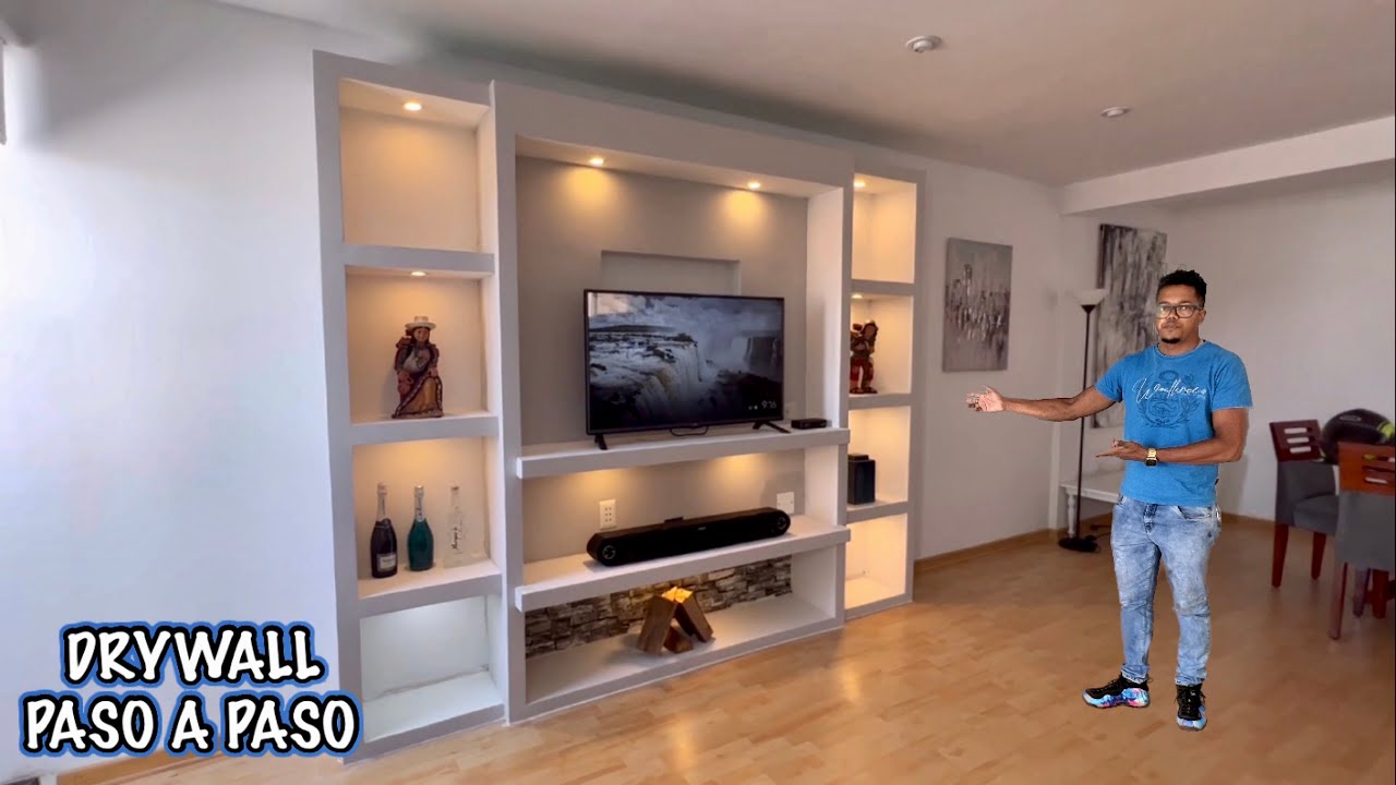 Cómo hacer un centro de tv en drywall hasta el más mínimo detalle, vídeo 2  