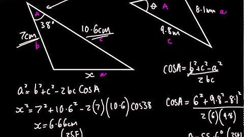 C2 Sine and Cosine Rule - 3 - Cosine Rule Basic Examples - Edexcel A2 Maths 6th form