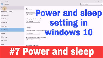 #7 Power and sleep in windows 10 Computer/Laptop/PC in Hindi