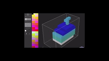 voxel art - whale #magicavoxel #minecraft