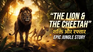 The Lion \u0026 The Cheetah | शक्ति और रफ्तार | Epic Jungle Story#ai #cartoon #animals #facts #viral 