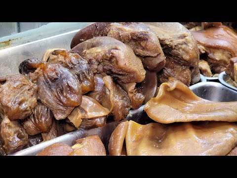 Yum Marinated #PigEar intestines #Goose #BeefShank #Knuckle #Duck Pork #HongkongStreetFood #ASMR #香港