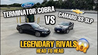 TERMINATOR COBRA vs CAMARO SS SLP RACE Legendary Rivalry *PT.1