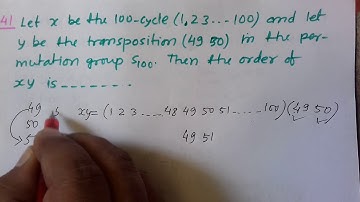 IIT JAM 2019 MATH Q.NO. 41 (NAT) Groups(Permutation Group, Order of an Element and Cycles )