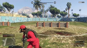 GTA V 1v1 Exposing sad free aim player with bad lag switch and EWO during shootout