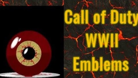 Call of duty WW2 Eye Emblems Tutorial!!