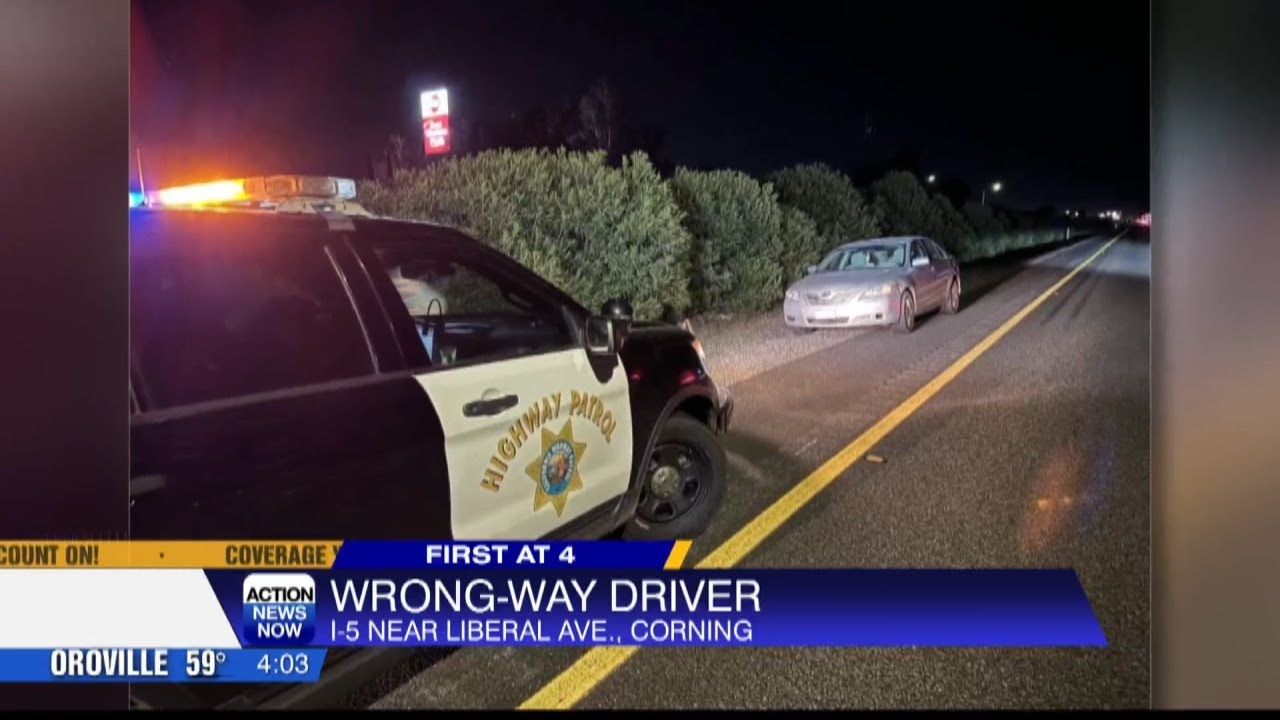 Red Bluff CHP stops wrong-way senior driver on Interstate 5 - YouTube
