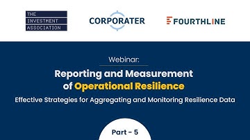 IA Webinar Part 5: Effective Strategies for Aggregating and Monitoring Resilience Data