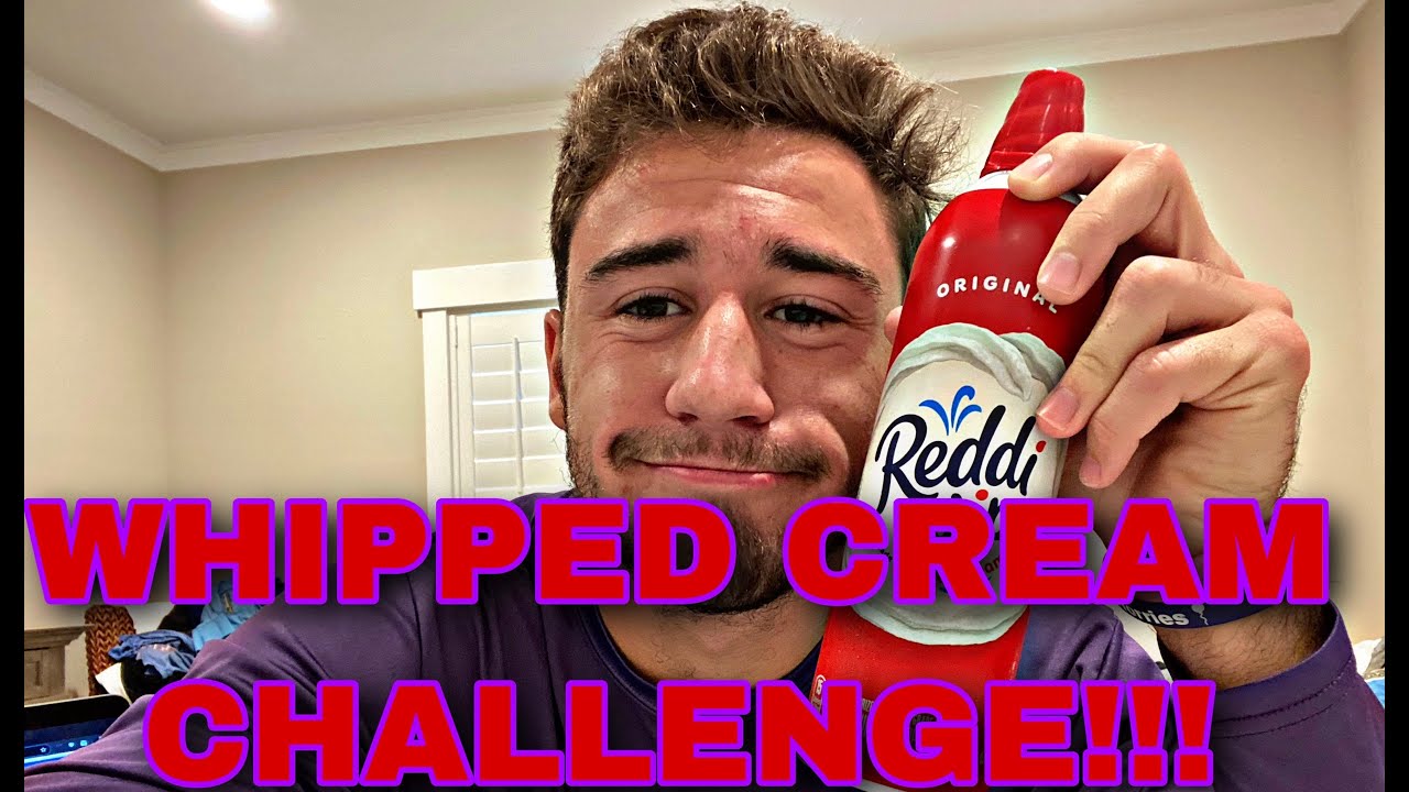 WHIPPED CREAM CHALLENGE!!! HOW FAST CAN I EAT AN ENTIRE CAN OF WHIPPED