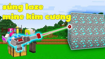 ONE VÀ NOOB YETI CHẾ TẠO THÀNH CÔNG SÚNG LAZE MINE KIM CƯƠNG NHANH NHẤT TRONG MINECRAFT