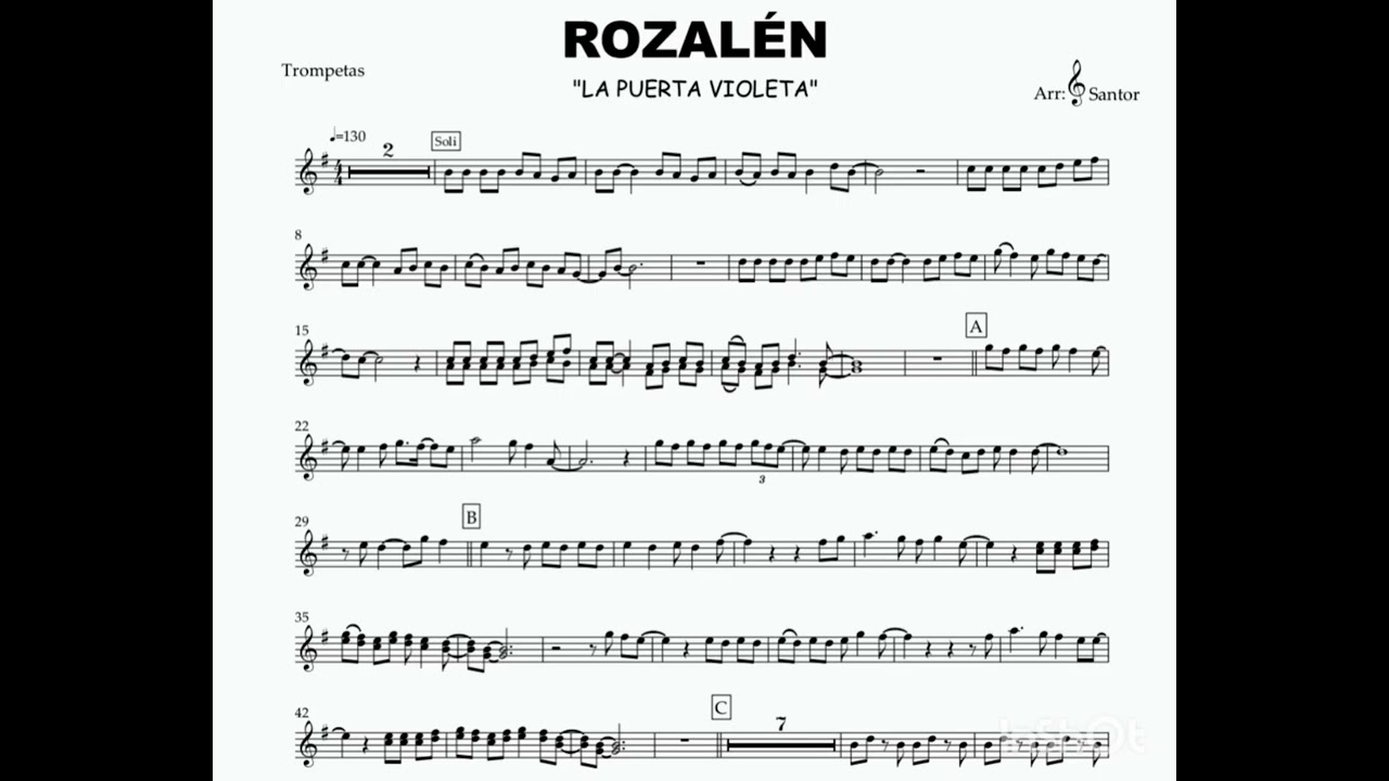 PARTITURAS CHARANGA / ROZALÉN La puerta violeta 