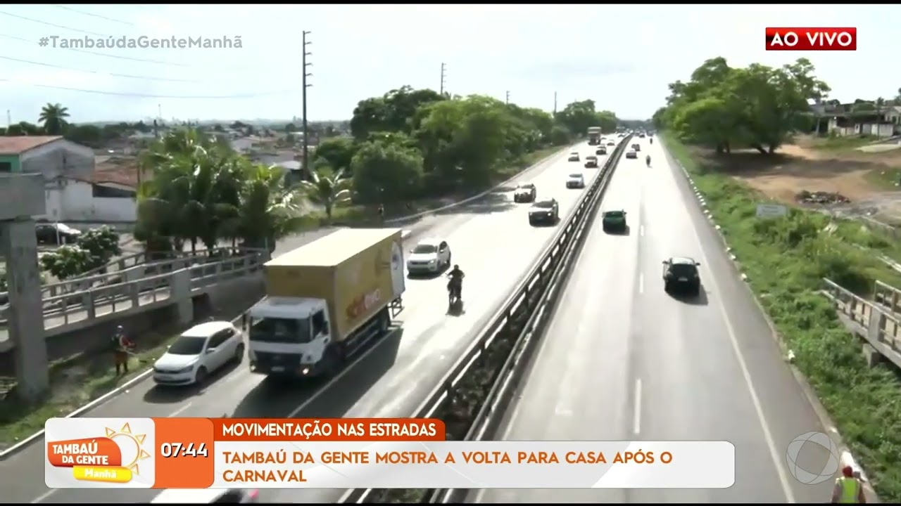 Movimentação nas estradas: volta para casa após o carnaval - Tambaú da Gente Manhã