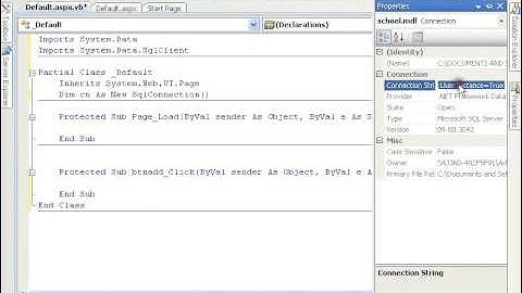 Asp.net tutorial Insert Data into Sql Server Database table using Vb.net