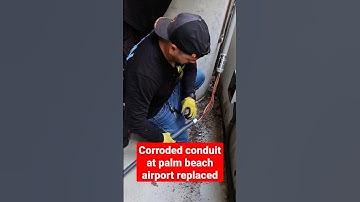 Heavily corroded emt conduit replaced from PBIA. airport