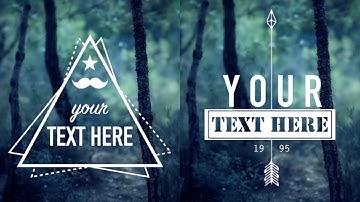 Hipster title/text animations | fcpx and iMovie | nikky95