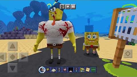 Cursed Spongebob Add-on VISITS Bikini Bottom in Minecraft PE