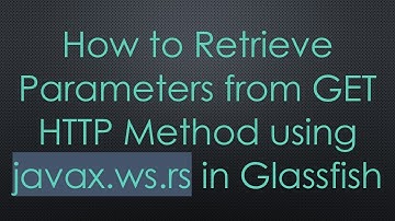 How to Retrieve Parameters from GET HTTP Method using javax.ws.rs in Glassfish