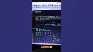 circus events IDE dev c++ #cppprogramming
