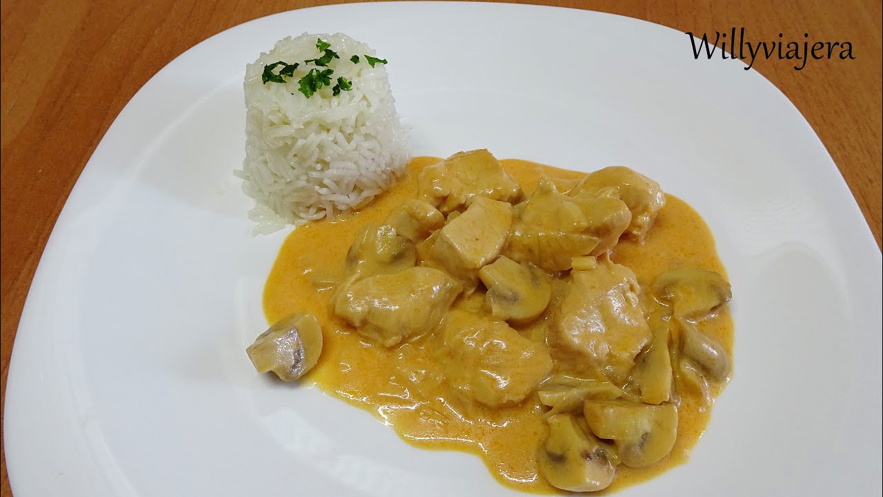 🔟POLLO 🐤CON SALSA STROGONOFF.