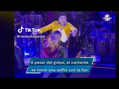 Carlos Rivera fue tacleado por fan durante show en Mexicali