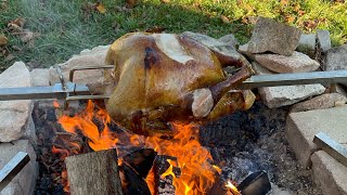 ROTISSERIE TURKEY!!! (Open pit rotisserie turkey/Thanksgiving livestream) by New England Fire Cookin 130 views 5 months ago 21 minutes