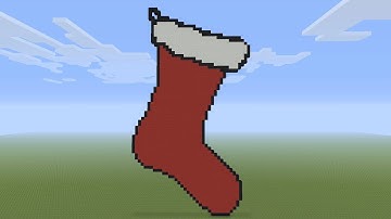 Minecraft Pixel Art - Christmas Stocking