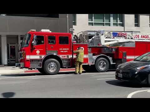 LAFD Light Force 10 & Rescue 810 Responding